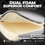 Dowinx Fabric Gaming Chair with Footrest, Big and Tall Gamer Chair with Lumbar Support, Wide Back Computer Chair for Heavy People, Grey - Image 5