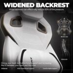 Dowinx Fabric Gaming Chair with Footrest, Big and Tall Gamer Chair with Lumbar Support, Wide Back Computer Chair for Heavy People, Grey - Image 6