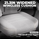 Dowinx Fabric Gaming Chair with Footrest, Big and Tall Gamer Chair with Lumbar Support, Wide Back Computer Chair for Heavy People, Grey - Image 7