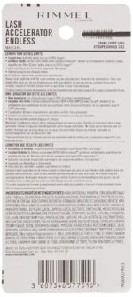 Rimmel London Lash Accelerator Endless Volume Mascara, Micro-Fiber Formula, No Clumps, Grow-Lash Complex, 003, Extreme Black, 0.33 oz - Image 4