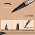 iMethod Eyebrow Pen - Eyebrow Pencil,2-in-1 Eyeliner Dual-Ended Brush-Tip Microblading 4d Eyebrow Pencils for women,Long Lasting Waterproof Hair-Like Brow Pencil,with Eyebrow Brush,DarkBrown - Image 4