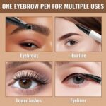 iMethod Eyebrow Pen - Eyebrow Pencil,2-in-1 Eyeliner Dual-Ended Brush-Tip Microblading 4d Eyebrow Pencils for women,Long Lasting Waterproof Hair-Like Brow Pencil,with Eyebrow Brush,DarkBrown - Image 7