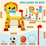 4 in 1 Toddler Basketball Hoop & Soccer Goal, Gift for Boys Girls 1 2 3 Years Old, Kids Sports Toys with Lights Sounds Music, Baby Toys for 12-18 Months, Christmas Birthday Gift for Age 1-3 - Image 7