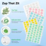 Pimple Patches for Face, Hydrocolloid Acne Patches, Cute Star Zit Covers, Colorful Spot Stickers with Tea Tree, Salicylic Acid & Cica Oil| 3 Sizes (10mm, 12mm & 14mm) |200 Count - Image 4