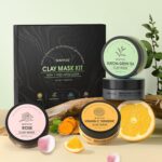 SHVYOG 4Pcs Face Mask Set - Turmeric Clay Mask, Vitamin C, Green Tea, Rose, Dead Sea Mud Mask, Skin Care Mask for Deep Cleansing, Refining Pores, Stocking Stuffers for Women, Gifts for Women- 240g - Image 9
