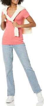 Amazon Essentials Womens Slim-Fit Short-Sleeve V-Neck T-Shirt - Image 6