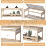 4x2x2 Reptile Enclosure 80 Gallon – Large Reptile Tank with Mesh Lid, Clear Acrylic Panels & Wood Frame – Habitat for Lizards, Snakes & Dragons - Image 5