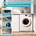 Washing Machine Pan,32''x32''x2.5'' Heavy Duty 304 Stainless Steel Washer Drain Pan,Washer Tray for Floor Protection,Compact Washer Pan Tray with Drain Hole & Hose Adapter - Image 6