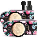 2 Pack Mushroom Head Air Cushion CC Cream BB Cream, Concealer Lasting Nude Makeup Moisturizing Brightening Pigment CC Liquid Foundation Ivory - Image 2