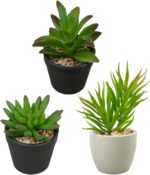 3 Pack Fake Plants Mini Artificial Greenery Potted Plants for Home Decor Indoor Office Table Room Farmhouse Bathroom Decor - Image 2