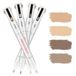 4 in 1 Makeup Pen, Eyebrow Contour Highlight Pen Brow Defining Pencil, Natural Brows Makeup Cosmetic Tool, All in One Long-Lasting Eye Pencil Compact for Travel (Blonde) - Image 2
