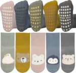 5 Pairs Baby Boys Girls Non-Slip Grip Ankle Socks Infant Baby Girls Boys Anti Skid Sticky Socks - Image 2
