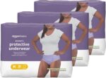 Amazon Basics Incontinence Underwear for Women, Protective, Disposable, Postpartum, Maximum Absorbency, Medium, Lavender, 60 Count (3 Packs of 20) - Image 2