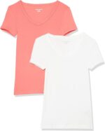 Amazon Essentials Womens Slim-Fit Short-Sleeve V-Neck T-Shirt - Image 2