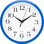 Bernhard Products 10 Inch Blue Quartz Analog Wall Clock - Silent, Easy to Read, Quality Construction, Simple Design, Lightweight, Easy to Hang, Battery Operated - Image 2