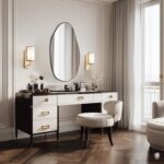 Black Vanity Wall Mirror Vanity Mirror for Wall Wall Mirror Brushed Metal, Rectangle - Image 2