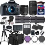 Canon EOS Rebel T7 DSLR Camera with 18-55mm EF-S f/3.5-5.6 is II Lens & EF 75-300mm f/4-5.6 III Lens + 420-800mm Zoom Lens + 32GB High Speed Memory + Camera Bag + Full Accessory Bundle - Image 2