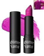 Diamond Glitter Matte Lipstick,Rose Red Tinted Lip Gloss,Metallic High Pigment Lip Stain Lipstain,Longlasting Waterproof Non-Stick Lipgloss Lipstick,Shimmer Lip Blam Tint,Makeup Gift for Women-04 - Image 2