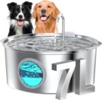 Dog Water Fountain for Large Dogs: 7L/236oz/1.8G Dog Fountain Stainless Steel - Big Cat Drinking Fountain Indoor - Super Quiet Water Fountain for Dogs Inside - for Large Dog Cats & Multi-Pet Home - Image 2