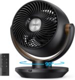 Dreo Fan for Bedroom, Desk Air Circulator Fan with Remote, 11 Inch Table Fans for Whole Room, 60ft Powerful Airflow, 120° Vertical Manual +90° Oscillating, 4 Speeds, 8H Timer, Quiet Fan, Home - Image 2