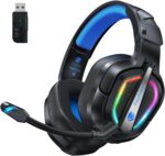 Fachixy FC-200 Wireless Gaming Headset with Mic for PS5, PS4 - Bluetooth 5.4 & 2.4GHz Gaming Headphones with Low Latency, 50-Hrs Battery Foldable Gamer Headset for Laptop, Switch and Mobile - Image 2