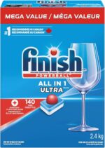 Finish Powerball Automatic Dishwasher Detergent, All in 1 Ultra Powerful Clean, 2.4 KG - 140 Tabs - Image 2