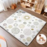Foldable Baby Play Mat, PIGLOG Waterproof Playmats for Babies and Toddlers Kids, Safe Foam Playmat for Tummy Time, 50x50 Playpen Mat, Reversible Portable Baby Floor Mat for Infant, Toddler(Circle) - Image 2
