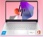 HP 14 Ultrabook, Intel CPU, 32GB RAM, 1.6TB Storage (128GB OnBoard w/ 512GB Portable Drive + 1TB OneDrive), Up to 12 Hours Battery, Windows 11 Pro, Honey Lavender, w/WOWPC 3-in-1 Bundle - Image 2