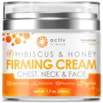 Hibiscus & Honey Firming Cream, Neck Firming Cream, Skin Tightening Cream, Skin Firming and Tightening Lotion, Reduce the Look of Neck Lines, Tightens & Smooths - With Collagen & Hyaluronic Acid 1.7OZ - Image 2