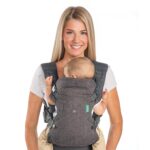 Infantino Flip 4-in-1 Convertible Baby Carrier, Adjustable, Ergonomic Babywearing, Registry Essential, Baby Carrier for Newborn to Toddler, Gray - Image 2