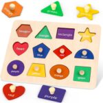Jumlys Montessori Toys for Toddlers 1, 2, 3 Year Old, Wooden Shape Learning Puzzles for Baby 12-18-24 Months, Early Educational Toys, Perfect Christmas Birthday Gifts for Boys & Girls Age 1-3 - Image 2