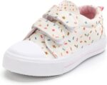 K KomForme Toddler Sneakers for Boys and Girls Dual Hook and Loops Sneakers Baby Canvas Shoes - Image 2