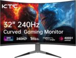 KTC 32 Inch 240Hz Curved Gaming Monitor, 2K 1440P Computer PC Monitor with 1000R 1ms Frameless, Adaptive Sync,122% sRGB, HDMI, DisplayPort, Tilt Adjustable, H32S25E - Image 2