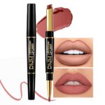 Kaely 2-in-1 Chestnut Antique Rose Lip Liner & Lipstick Set Kit for Women, Matte Lips Kit with Lip Liner Lip Stains Long Lasting Waterproof 24 Hour Lipstick and Lip Liners Combo Lipliners Pencil 04 - Image 2