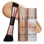 LUMINESS Silk Airbrush Spray Foundation 3-PC Kit - Foundation, Primer & Dual-Sided Makeup Brush - Buildable Coverage, Anti-Aging Formula, Humidity Resistant, Hydrates & Moisturizes, Light Medium - Image 2