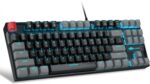 MageGee 75% Mechanical Gaming Keyboard, Red Switch, LED Blue Backlit, 87 Keys Compact TKL Wired Computer Keyboards for Windows Laptop PC Gamer - Black/Grey - Image 2
