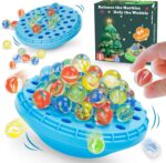 Marble Balance Game, Wobble Marble Stacking Game for Kids 6+, Family Games for Kids and Adults with Built-in Storage, Marbles Board Game for 1-4 Players, Fun Birthday Party Games Toys - Image 2