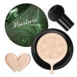Mushroom Head Air Cushion CC Cream,Full Coverage Mushroom Head Liquid Foundation BB Cream Face Makeup,Oil Control Long Lasting Moisturizing Matte Concealer,Even Skin Tone（Ivory） - Image 2