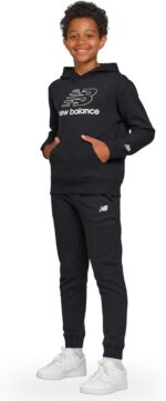 New Balance Boys & Toddlers Athletic 2 Piece – Soft Fleece Pullover Hoodie & Joggers Sweatsuit Activewear Set (2T-12) - Image 2