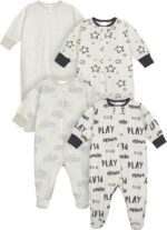 Onesies Brand Unisex Baby 4-pack Sleep 'N Play Footies Multi Pack - Image 2