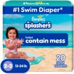 Pampers Swim Diapers - Splashers - Size 2-3, 20 Count, Gap-Free Disposable Baby Swimming Pants - Image 2