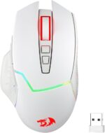 Redragon M690 PRO Wireless Gaming Mouse, 8000 DPI Wired/Wireless Gamer Mouse w/Rapid Fire Key, 8 Macro Buttons, Ergonomic Design for PC/Mac/Laptop, White - Image 2
