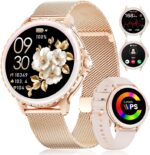 SUNKTA Smart Watch for Women (Answer/Make Call),1.27" Curved Display​ Smartwatch with Female Cycle/Sleep Monitor,5ATM Waterproof Fitness Tracker 100 Sport Modes Pedometer for Android/iOS,Gold - Image 2