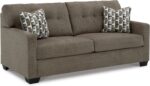 Signature Design by Ashley Mahoney Contemporary 2-in-1 Tufted Sofa Sleeper with Folding Gel Memory Foam Mattress, Full, Dark Brown - Image 2