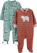 Simple Joys by Carter's baby-boys 2-pack Fleece Footed Sleep and PlayBaby and Toddler Sleepers - Image 2