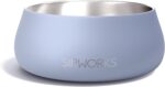 Sipworks Stainless Steel Dog Bowl – 32oz Weighted Metal Food and Water Bowls for Dogs and Cats with Non-Slip Base - Pet Bowls for All Breeds Sizes for Travel & Outdoor Play | Slate - Image 2