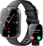 Smart Watch for Men Women(Answer/Make Calls), 1.95" HD Touch Screen Fitness Watch with Sleep Heart Rate Monitor, 110+ Sports Modes, IP68 Waterproof Activity Trackers Compatible with Android iOS, Black - Image 2