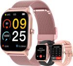 Smart Watch for Women Fitness Tracker: Rose Gold Bluetooth Make Answer Call Digital Mens watches Waterproof Run Smartwatch Android Phone iPhone Samsung Compatible Sleep Heart Rate Monitor Pedometer - Image 2