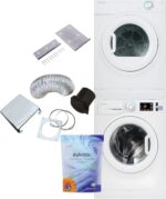 Splendide WFL1300XD Washer & DV6500X Dryer Stacked Bundle with Vent Kit & SK03 Stack Kit Included + Starter Laundry Powder - Freight Delivery - Image 2