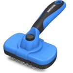 Swihauk Self Cleaning Slicker Brush - Skin Friendly Deshedding Grooming Tool for Dogs & Cats, Suitable for Shedding & Haired Pets, with Pet Supplies Accessories, Blue - Image 2